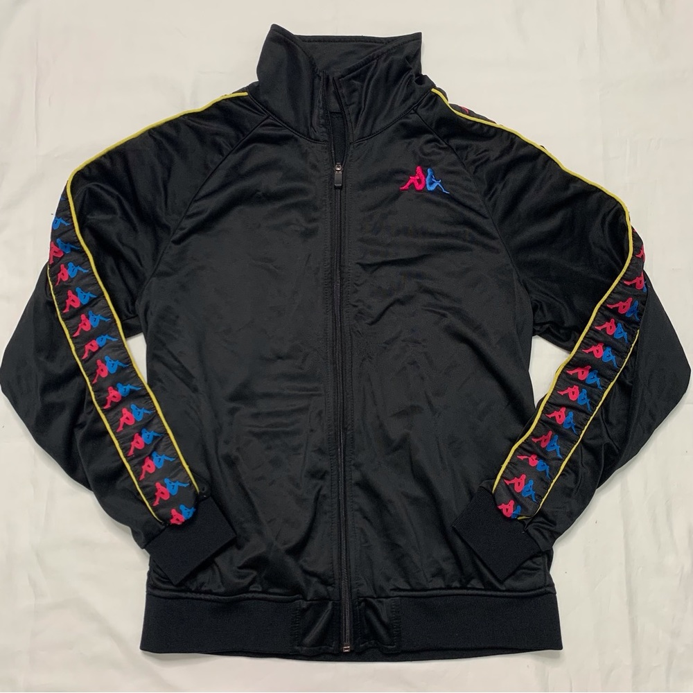 Kappa 222 Banda Carambie Zip Up Jacket - BLACK/FUCHSIA